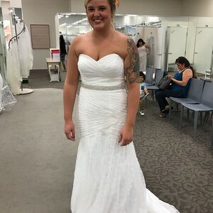 Strapless White Wedding Dress